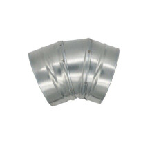 45 Degree Galvanized Steel Elbow/Flue Liner Bend Connector Multi Fuel Pipe Joint/Silver (150mm)