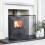 Black Contemporary Curved Single Panel Fire Guard 1