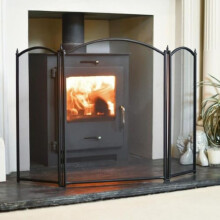 The "Classique" Black Three-Fold Fireguard Fire Screen – Classic Style Mesh Guard for Log Burners & Open Fires – Spark & Debris Protection