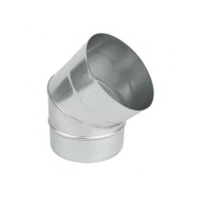 Galvanized Steel Elbow - 45 Degree - Chimney Flue Liner - Bend Pipe Multi Fuel Stoves. (110mm / 4.3")
