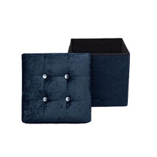 Artistic Fashionista Limited Ottoman Storage Box Crushed VELVET Folding Footstool Rest Seat Storage Stool Toys Chest Bench Blanket Linen Laundry Box