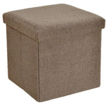 LIZZIE JACOBS New Boucle Storage Box Foldable Storage Boxes Seat Foot Stool Ottoman with Lids for Kids Toys Bedroom Hallway Living Bed Room Storage
