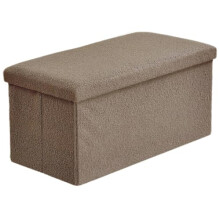 LIZZIE JACOBS New Boucle Storage Box Foldable Storage Boxes Seat Foot Stool Ottoman with Lids for Kids Toys Bedroom Hallway Living Bed Room Storage