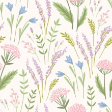 Dolls House Wallpaper Spring Floral Design Miniature Print 1:12 Scale Decoration