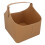 Large Brown Leather Firewood Storage Basket with Handle Log Branch Holder Bin 2