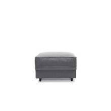Abakus Direct Pouffe Footstool for Living Room - Elegant Dark Grey Darcy Large Foot Stool Living Room with Brushed Cotton Fabric | Footstools and