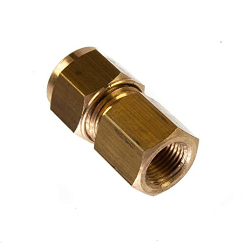 8mm x 1/8" BSP Female Compression Coupling Brass CxFI 1
