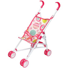 A2Z 4 Kids Dolls Buggy Folding Pushchair for Dolls Lightweight Toy Pram with Metal Frame & Double Wheels Pretend Play Stroller for Girls Indoor