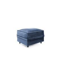 Abakus Direct Pouffes for Living Room - Stylish Chicago Low Footstool with Water Repellent Velvet Fabric | Contemporary Living Room Furniture in Dark