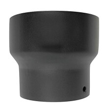 Black Stove Pipe - 125mm (5inch) Vitreous Enamel Continental Stove Adaptor 12 Year Warranty