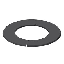Black Stove Pipe - 150mm (6inch) Vitreous Enamel Split Trim Ring Award Winner 12 Year Warranty
