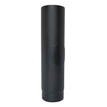 Black Stove Pipe - 150mm (6inch) Vitreous Enamel Flue Pipe with Door 500mm Length Award Winner 12 Year Warranty