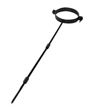Black Stove Pipe - 150mm (6inch) Adjustable Wall Bracket for Vitreous Enamel Pipe Award Winner 12 Year Warranty