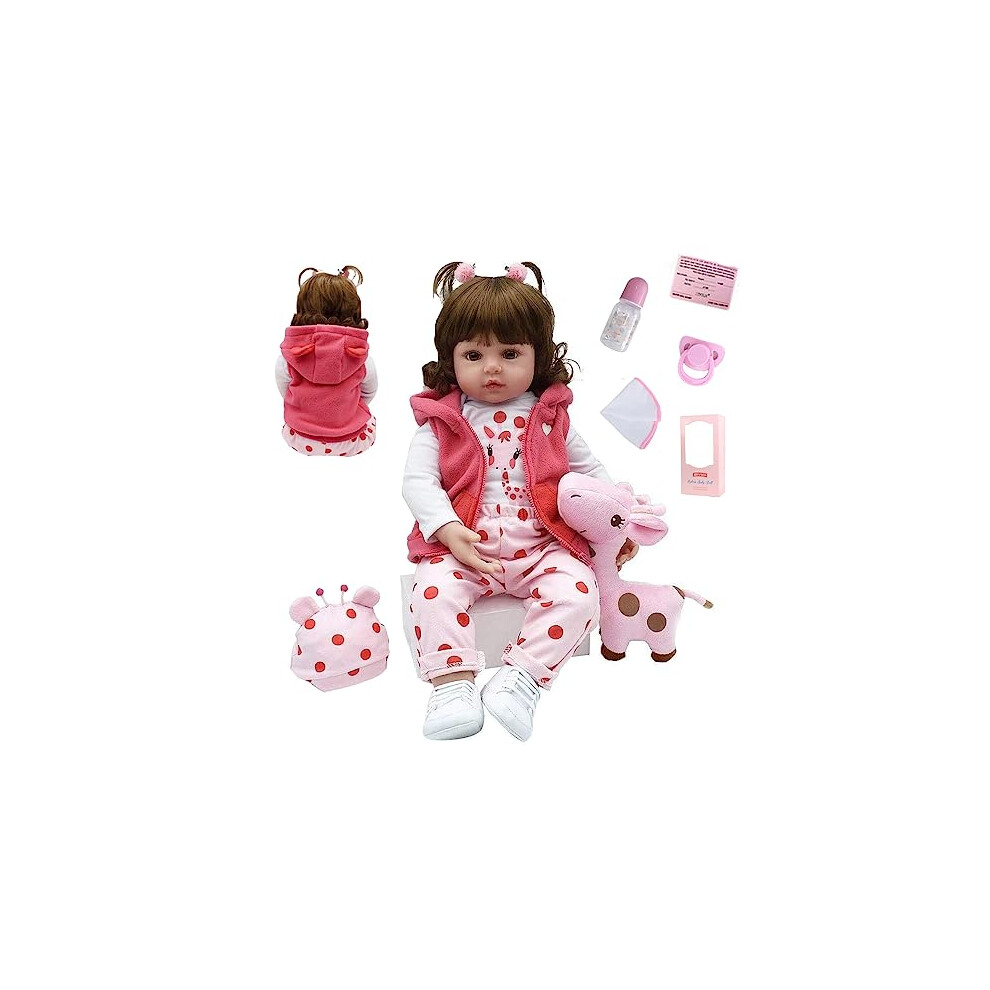 Photos - Doll SYP Reborn Baby  17 inch 48cm Soft Silicone Vinyl Reborn  Girl Realistic Baby Doll Lifelike Baby  Newborn Bab