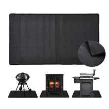 SAFE-TECH Fireproof Fireplace Mat, Fire Tested 24"x42" Large Hearth Rugs for Fireplaces Fire Place Floor Mat up to 550C - Non-Itchy Heavy Duty BBQ