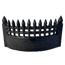 16 Inch Castle Fire Front Fret Matt Black | Large Cast Iron Sturdy Fireplace Accessory