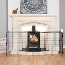 Heavy Duty Extending Extendable Nursery Kids Children Baby Fireguard Fire Guard Firescreen Black