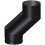 5-inch Double Bend Flue Pipe, 125mm, Short Offset, Single Wall, Black 1