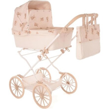 Roma Teddy Reborn Dolls Pram for Taller Children & Older Kids Aged 3-12 Years | Tall Toy Pushchair with Adjustable Handle (62.5-93cm), Vintage Style,