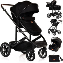 Baby 3 in 1 Travel System Pram with Car Seat Stroller 3 in 1 Buggy Pushchair Child Lightweight Folding Stroller Pram for Newborns Toddlers from Birth