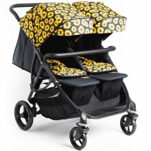 Roma Gemini 2 - Twin Pram, 69cm Wide, fits Through Single Doors. Double Buggy, 22 kg Per Seat, Includes Rain Cover, Recline & Storage, Award Winning,