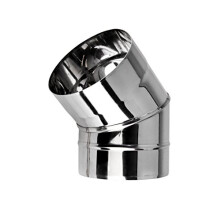Stainless Steel Chimney Liner Elbow 45 Degree Metal Pipe Bend Multi Flue Pipe Stoves 45 (160mm)