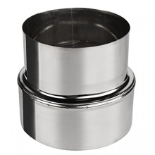 Stainless Steel Reducer Ducting Pipe Steel Connector Adaptor Chimney Flue Liner, Ø 120 mm (4.72") / Ø 100 mm (3.94")