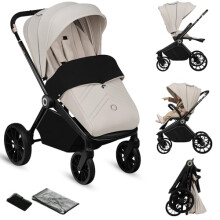 Lionelo Mika Plus All-Terrain Lightweight Stroller Pram for toddler 6–48 Months Up to 22 kg, Reversible Lie-Flat Seat, XXL Water-Repellent UPF50+