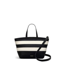 RADLEY London Bishops Lane - Stripe Women's Leather Small Ziptop Top Handle, Black