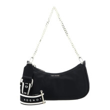 Ted Baker london webbing small leather shoulder bag, black, one size