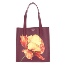 Ted Baker Women's S284076WINEO/S Printed Flower Small Icon Bag, Wine