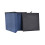 XSS Folding Check Pattern Storage Ottoman Cube With Foam Padded Lid 15" - Blue 3