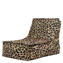 icon Dolce Lounge Bean Bag Chair, Kyoto Leopard Print, Woven Fabric, Large Adult Bean Bag with Filling Included, Comfy Chair, Leopard Print Gifts,