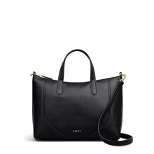 RADLEY London Wood Park Women's Leather Medium Ziptop Top Handle, Black