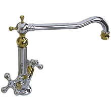 Astini Traditional Gold & Chrome Twin Handle Kitchen Sink Tap 25441GC