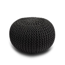 Home Sweet Home UK Handmade Ottoman Large Knitted Pouffe Footstool - 100% Cotton Chunky Knitted Round Pouffes For Living Room - Suitable For Resting