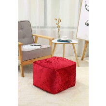 Artistic Fashionista Limited Crushed Velvet Bean Bag Cube Footstool – Soft Touch Square Beanbag Pouffe Ottoman – Comfortable Indoor Seat & Lounge