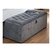 SLEEP ZONE new chesterfield large ottoman,storage box,toy box and footstool in chenille fabric with matching buttons (teal)