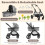 Gymax GYMAX Foldable Baby Stroller(Gray, Without footmuff: 89 x 60 x 111 cm) 3