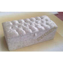 mm08enn BEAUTIFUL NEW CHESTERFIELD OTTOMAN,STORAGE BOX AND FOOTSTOOL IN CRUSHED VELVET (TRUFFLE)