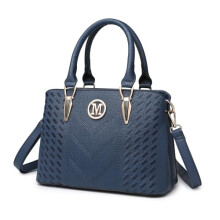 Miss Lulu Handbags for Women, Womens Top Handle Bag PU Leather Shoulder Bag Blue