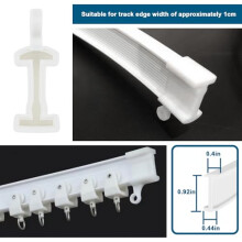 Create idea 8PCS White Curtain Rail End Stops Curtain Track Fittings End Caps for Bendable Curved Curtain Track Siding Ceiling Wall Mount Curtain Rail