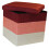 MyHome Linear Storage Ottoman Seat Red Orange Natural, Stool, Storage Box Three Tone 2