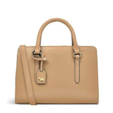 RADLEY Angel Lane Small Zip Around Leather Grab Handle Bag Biscuit (Beige) New