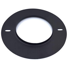 TYGERIX Stainless Steel Rosette Cover 80 mm Black | Rosette Hole Cover with Collar | Heat Resistant | Hole Cover Stoves Boilers Fireplaces Pipes |