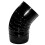Wolfpack 22011102 Elbow for Oven 100 mm 45  Glazed Black 1