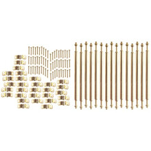 Dolls House Miniature Staircase Runner Carpet 15 Brass Stair Rods