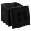 Black Velvet Folding Pouf "Lysander" 5
