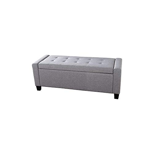 Exclusive Upholstered Large Grey Verona Storage & Seating Box