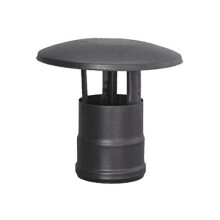 S&M 485596 Enamel Female Hat 850C-Ø80 mm for Smoke Driving of Stoves and Fireplaces of Pellet, Black